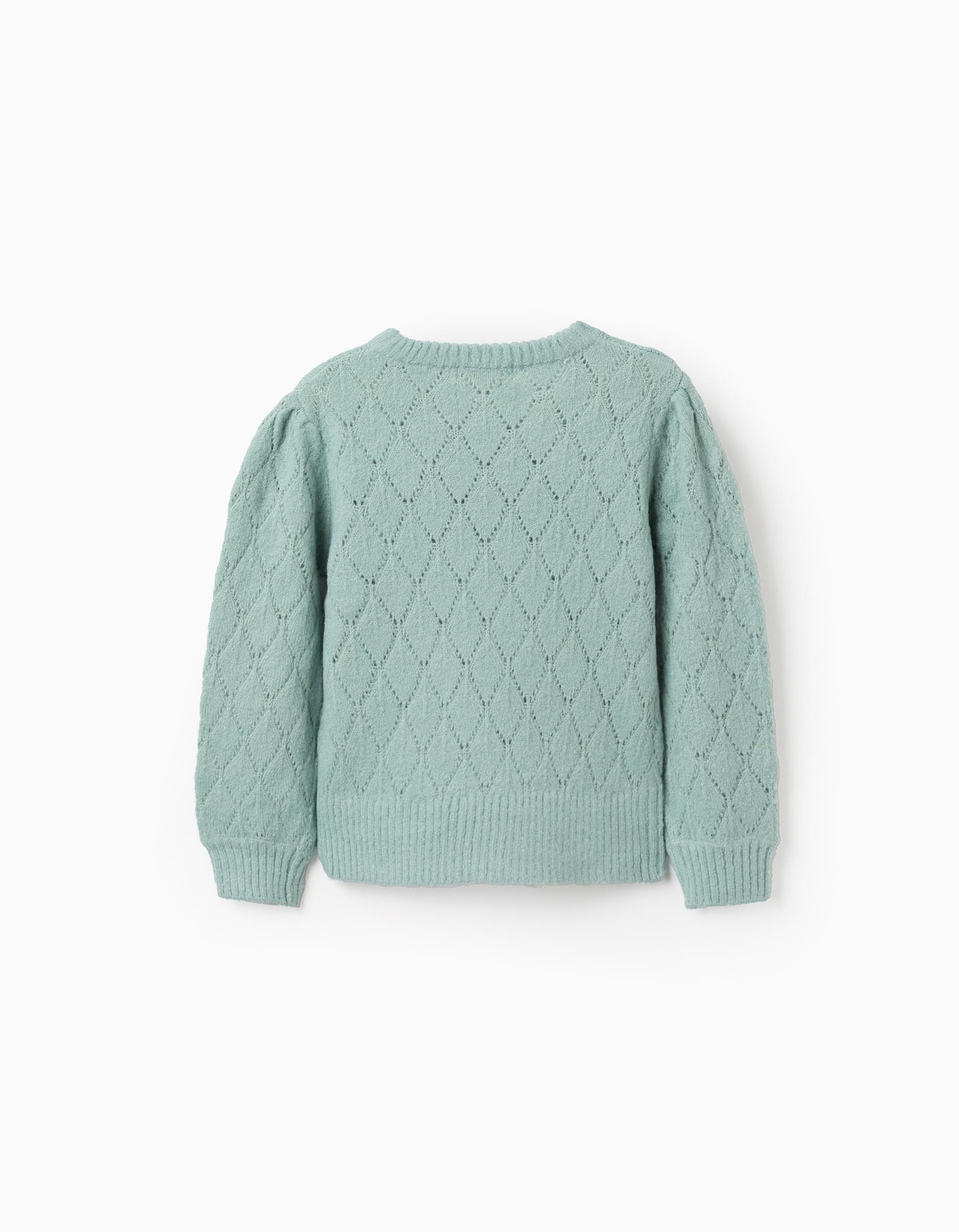 Second image of Πουλόβερ διάτρητο με χαμηλωμένους ώμους για κορίτσια