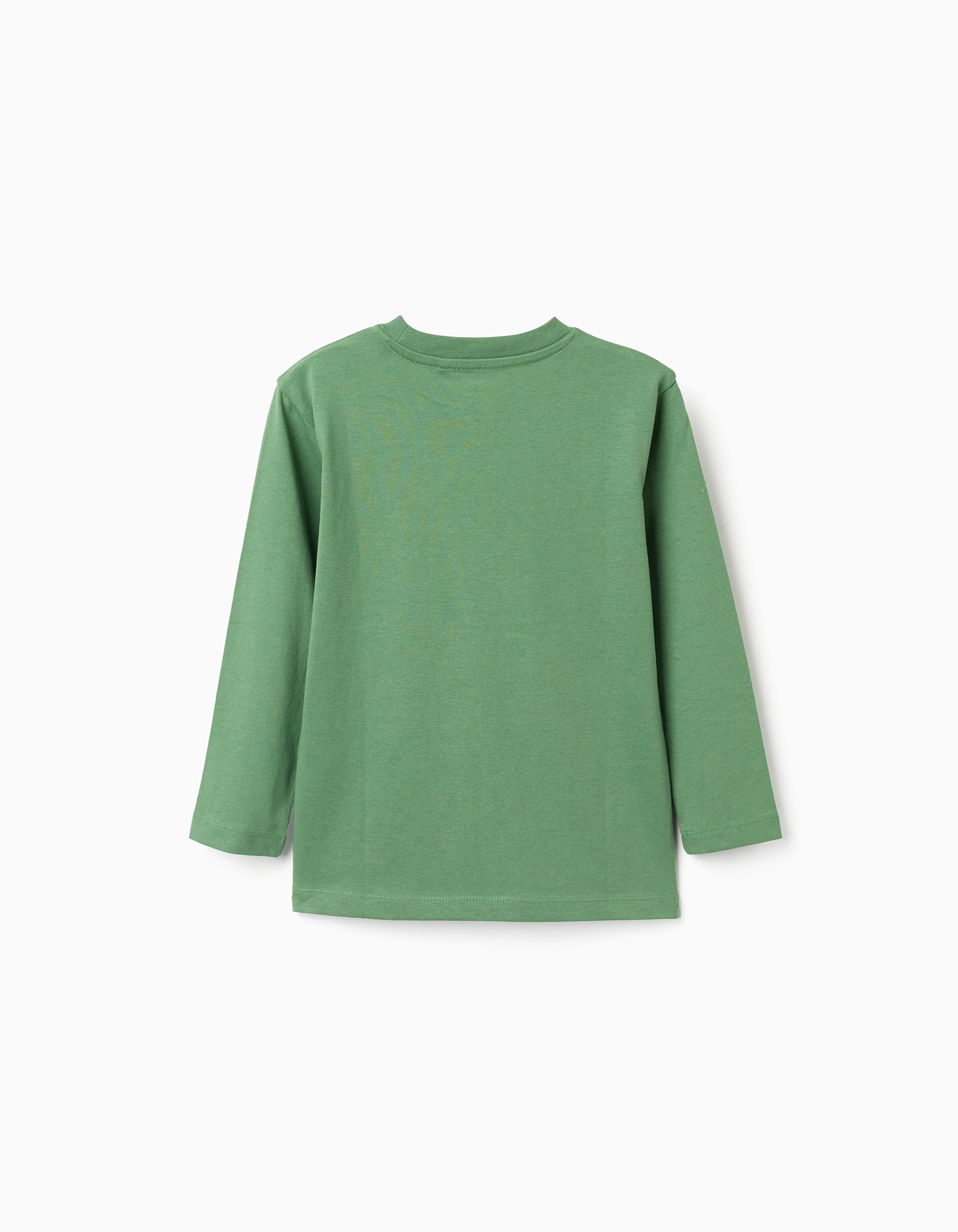 Second image of Βαμβακερό μπλουζάκι με μακριά μανίκια και στάμπα