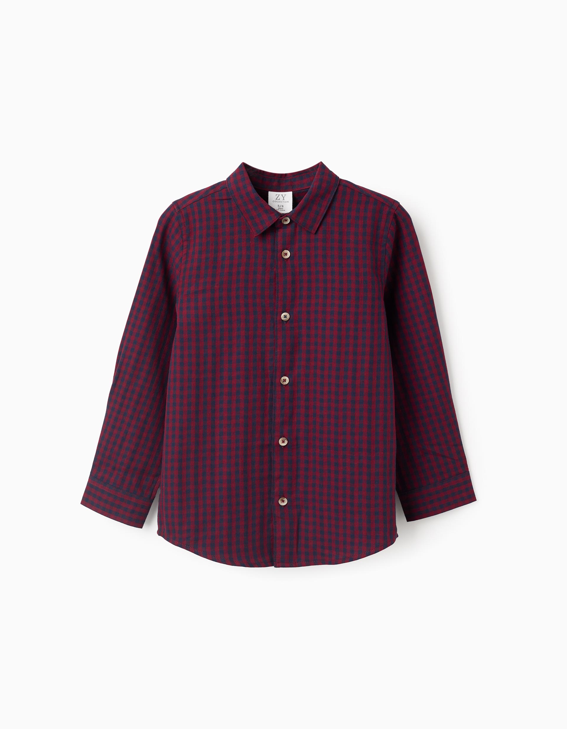 Καρό πουκάμισο μακρυμάνικο μπορντό