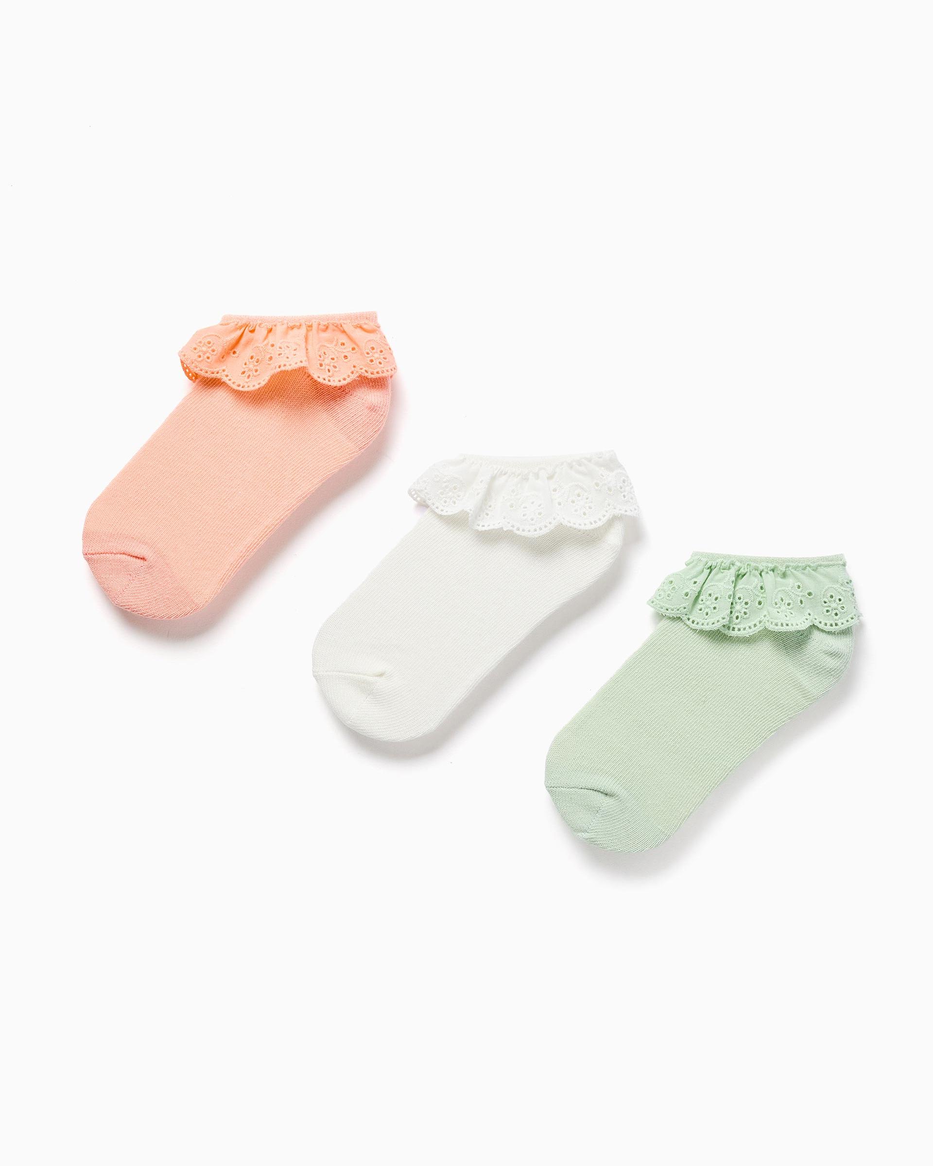 Συσκευασία με 3 ζευγάρια κάλτσες με δαντέλα